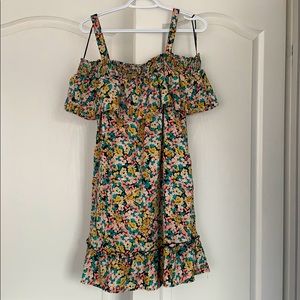 Cold shoulder flower summer dress